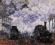 Claude Monet Arrival of a Train oil on canvas